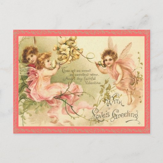 Vintage Valentijn Briefkaart (Voorkant)