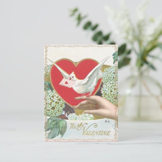 Vintage Valentijn Briefkaart (Staand voorkant)