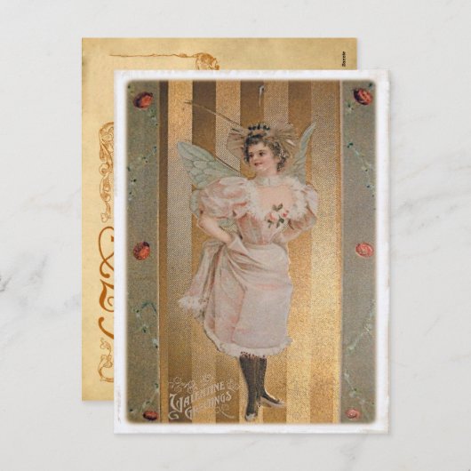 Vintage Valentijn Briefkaart (Voorkant / Achterkant)