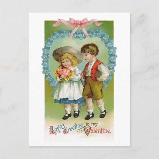 Vintage Valentijn Briefkaart (Voorkant)