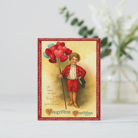 Vintage Valentijn Briefkaart (Staand voorkant)