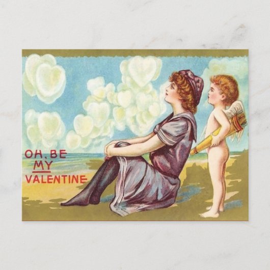 Vintage Valentijn Briefkaart (Voorkant)