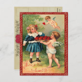 Vintage Valentijn Briefkaart (Voorkant / Achterkant)