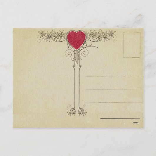 Vintage Valentijn Briefkaart (Achterkant)
