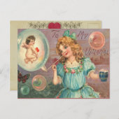 Vintage Valentijn Briefkaart (Voorkant / Achterkant)