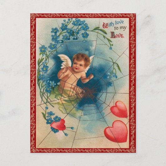 Vintage Valentijn Briefkaart (Voorkant)