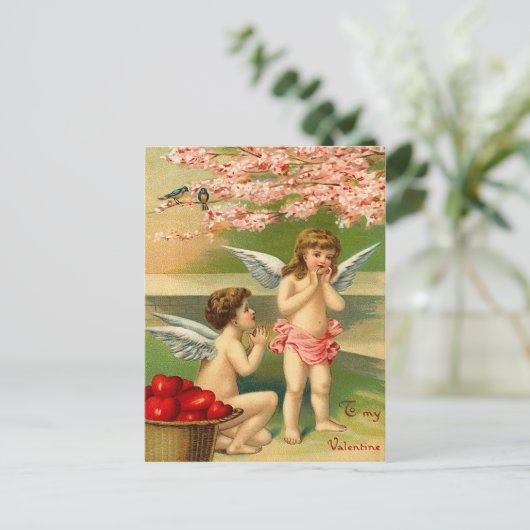 Vintage Valentijn Briefkaart (Staand voorkant)