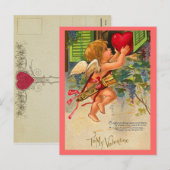 Vintage Valentijn Briefkaart (Voorkant / Achterkant)