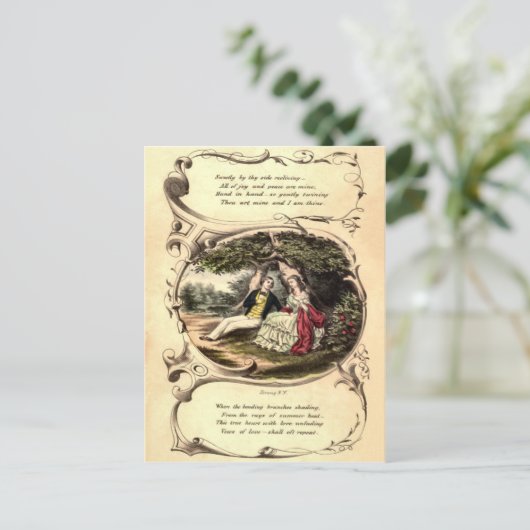 Vintage Valentijn Briefkaart (Staand voorkant)