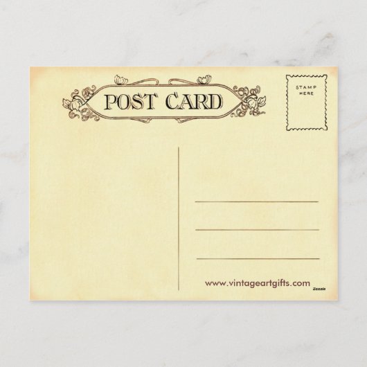 Vintage Valentijn Briefkaart (Achterkant)