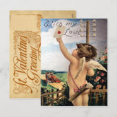 Vintage Valentijn Briefkaart (Voorkant / Achterkant)