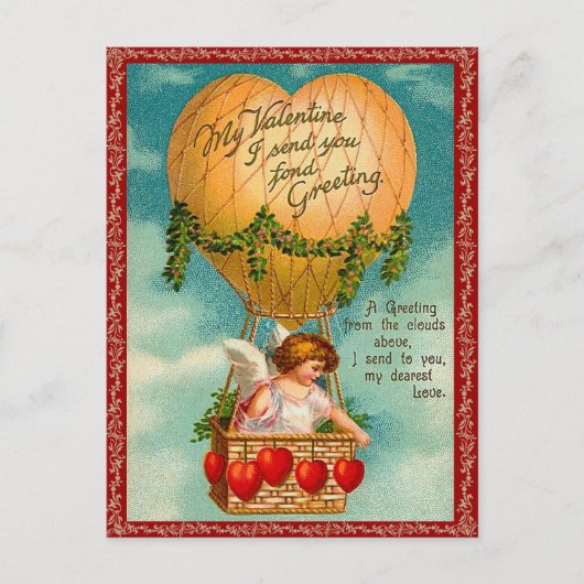 Vintage Valentijn Briefkaart (Voorkant)