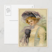 Vintage Valentijn Briefkaart (Voorkant / Achterkant)