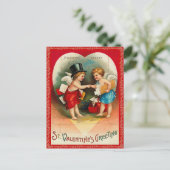 Vintage Valentijn Briefkaart (Staand voorkant)