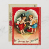 Vintage Valentijn Briefkaart (Voorkant / Achterkant)