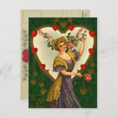 Vintage Valentijn Briefkaart (Voorkant / Achterkant)