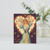 Vintage Valentijn Briefkaart (Staand voorkant)