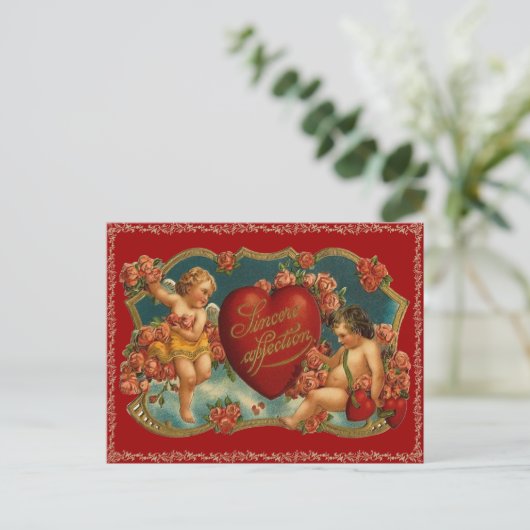Vintage Valentijn Briefkaart (Staand voorkant)