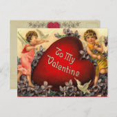 Vintage Valentijn Briefkaart (Voorkant / Achterkant)