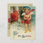 Vintage Valentijn Briefkaart (Voorkant / Achterkant)