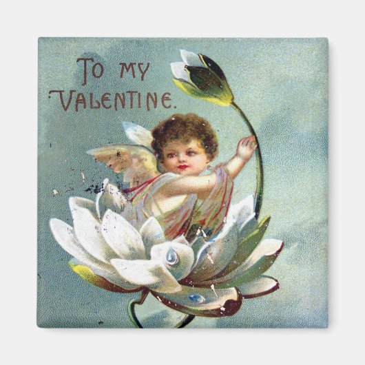 Vintage Valentijn Briefkaart Magneet (Voorkant)