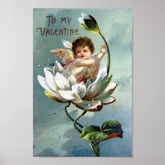 Vintage Valentijn Briefkaart Poster (Voorkant)