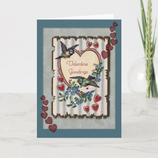 Vintage Valentijn Feestdagen Kaart (Voorkant)