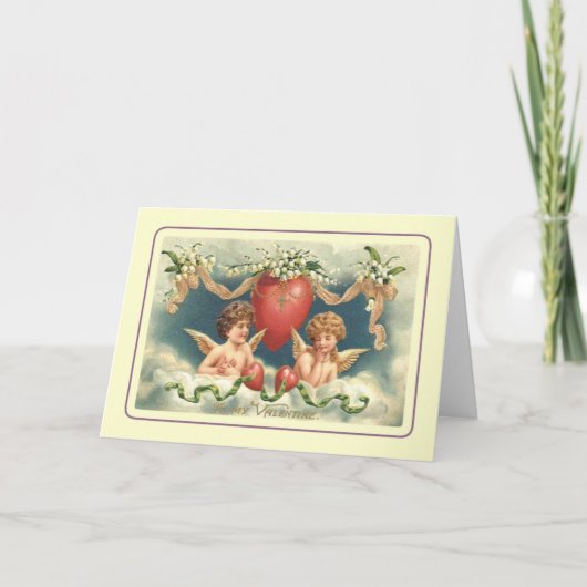 Vintage Valentijn Feestdagen Kaart (Voorkant)