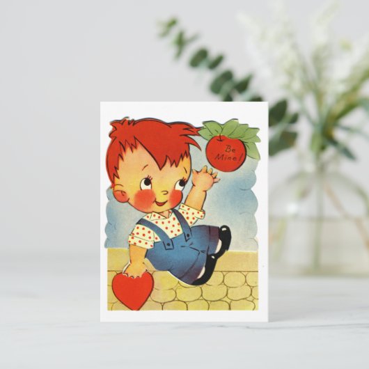 Vintage Valentijn Feestdagenkaart (Staand voorkant)