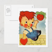 Vintage Valentijn Feestdagenkaart (Voorkant / Achterkant)