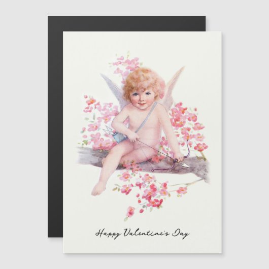 Vintage Valentijn glimlachen met bogen (Voorkant / Achterkant)