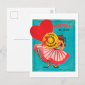 Vintage Valentijn Holiday briefkaart (Voorkant / Achterkant)