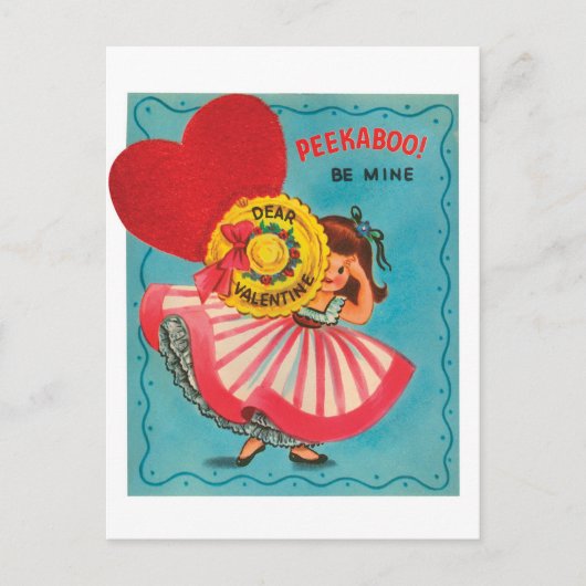 Vintage Valentijn Holiday briefkaart (Voorkant)