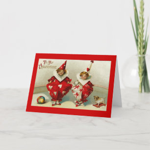 Vintage Valentijn kinderkussen Feestdagen Kaart