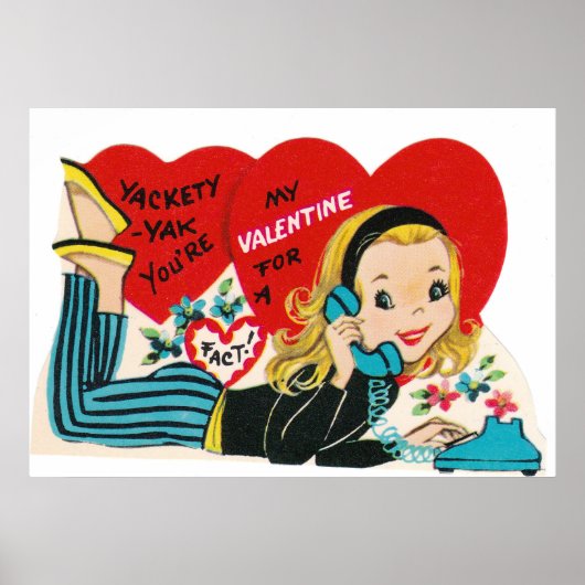 Vintage Valentijn poster