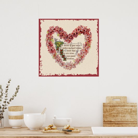 Vintage Valentijn Poster (Keuken)