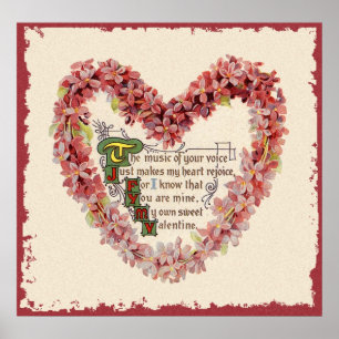 Vintage Valentijn Poster