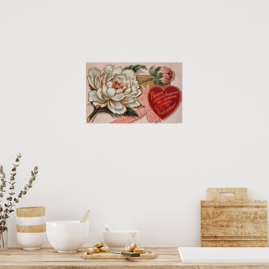 Vintage Valentijn poster (Keuken)