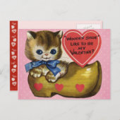 Vintage Valentijn voor Kind Feestdagenkaart (Voorkant / Achterkant)