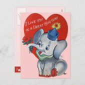 Vintage Valentijn voor Kind Feestdagenkaart (Voorkant / Achterkant)