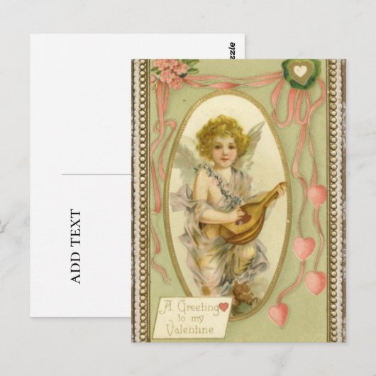 Vintage Valentijnsdag briefkaart (Voorkant / Achterkant)