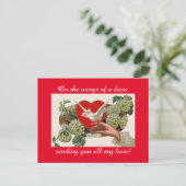 Vintage Valentijnsdag Briefkaart (Staand voorkant)