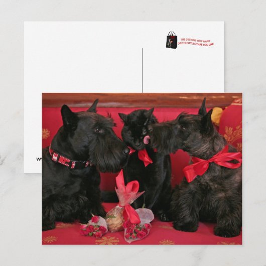 Vintage: Valentijnsdag - Feestdagenkaart (Voorkant / Achterkant)