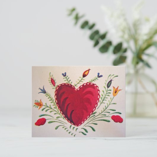 Vintage: Valentijnsdag - Feestdagenkaart (Staand voorkant)