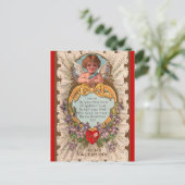 Vintage Valentijnsdag Groet briefkaart (Staand voorkant)