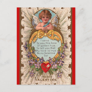 Vintage Valentijnsdag Groet briefkaart