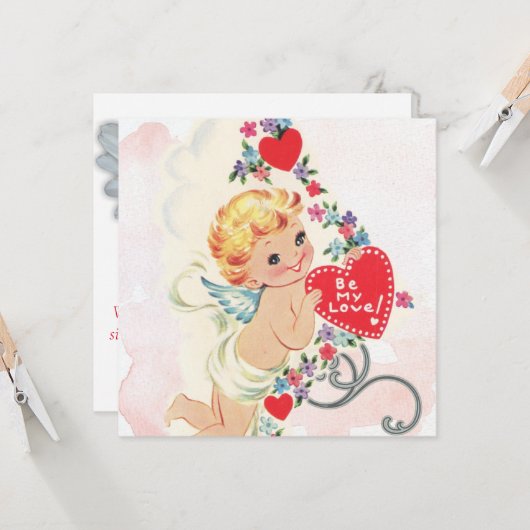 Vintage Valentijnsdag Kaart (Voorkant / Achterkant in situ)