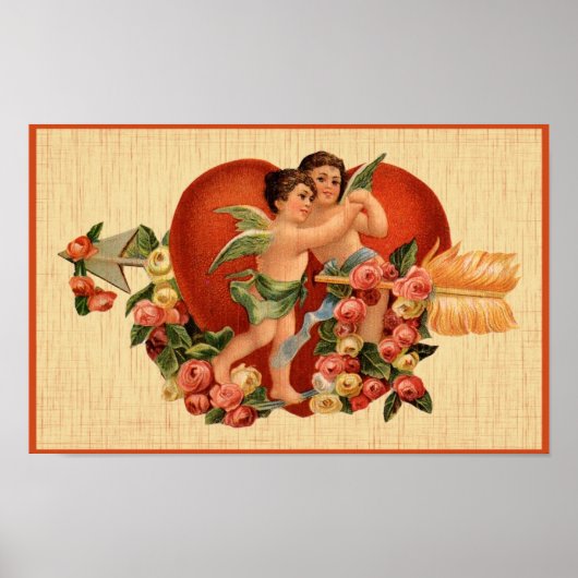 Vintage Valentijnsdag Poster (Voorkant)