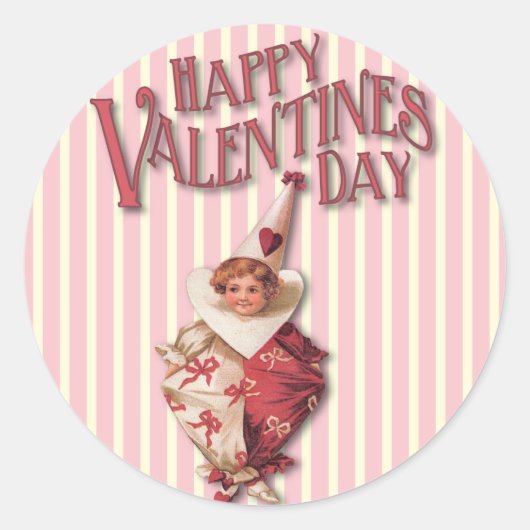 Vintage Valentijnsdag Stickers (Voorkant)