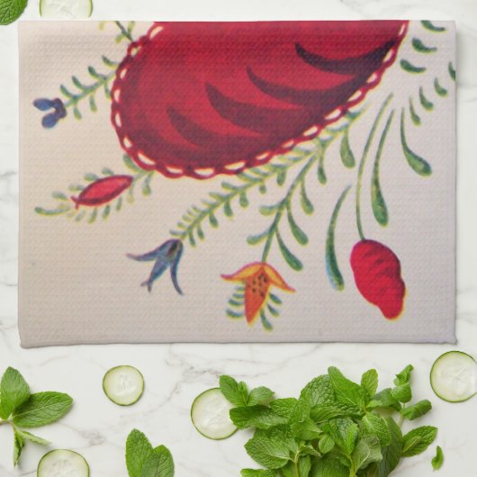 Vintage : Valentijnsdag- Theedoek (Gevouwen)